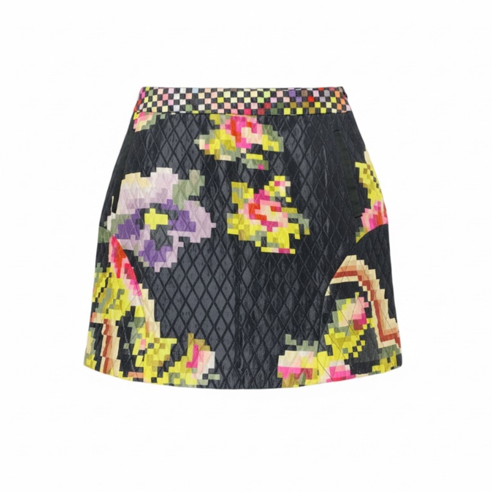 Matthew Williamson Black Floral Mini Skirt size 10